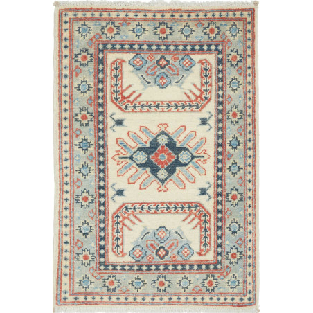 Rug Kazak Afghanistan 60x90 Cream Blue