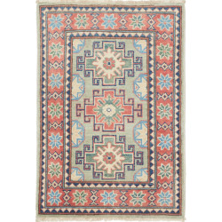 Rug Kazak Afghanistan 61x89 Sage Green Terracot