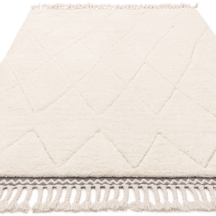 Tappeto Fes geometrico crema e grigio chiaro 200