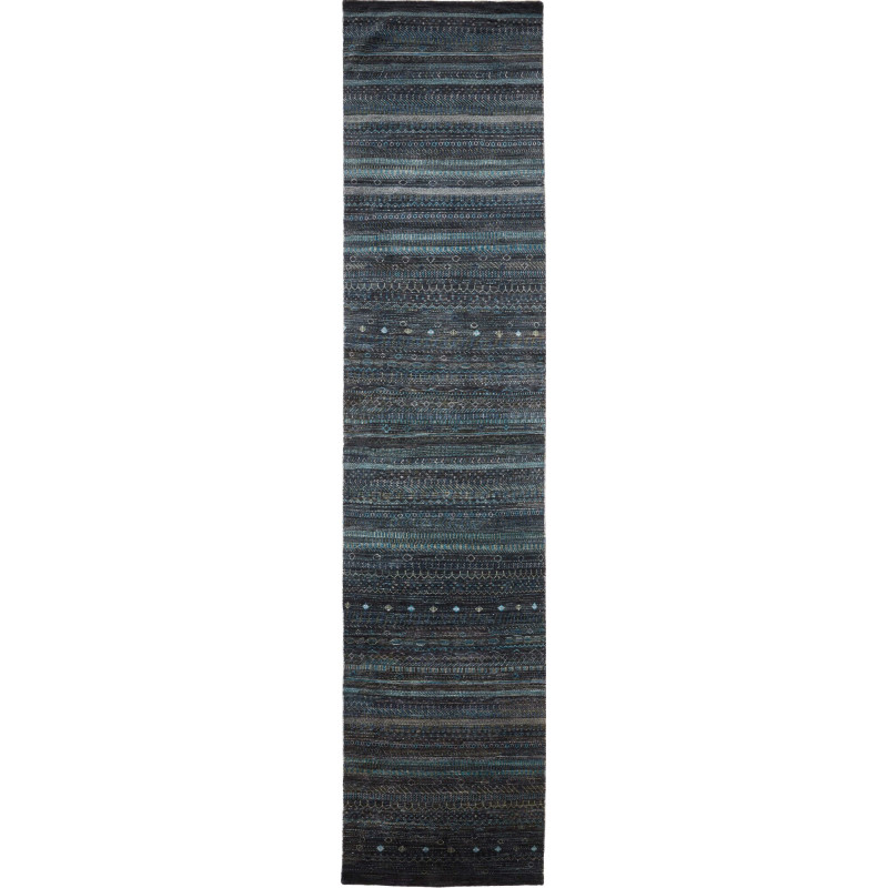 Rug Royal Gabbeh Pakistan 90x428 Deep Navy Teal