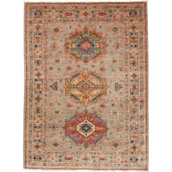 Rug Kazak Fine Pakistan 153x209 Taupe Grey Terr