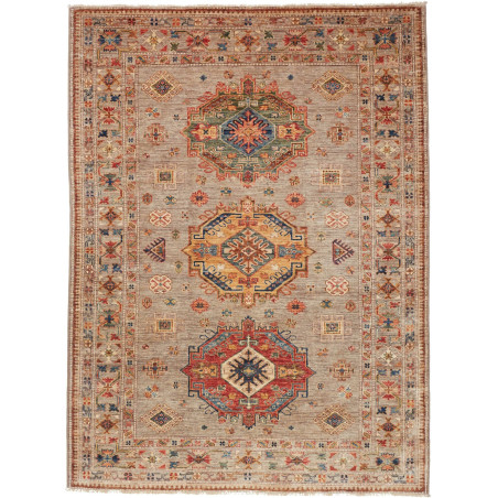 Rug Kazak Fine Pakistan 153x209 Taupe Grey Terr