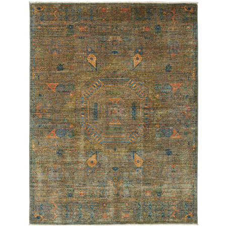 Rug Mamlouk Pakistan 154x202 Aged Moss Green Br