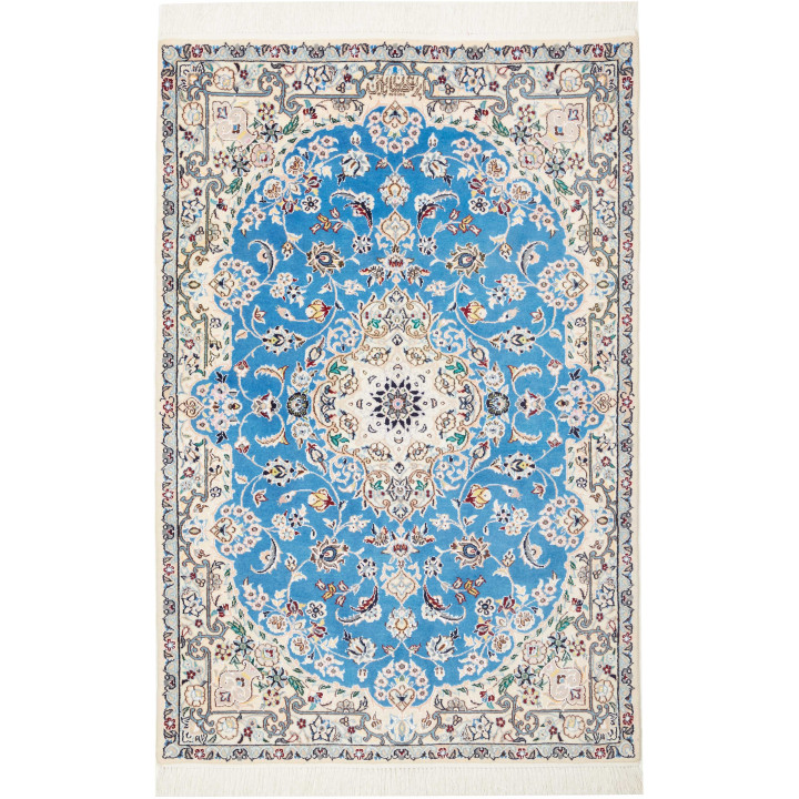 Hand Made Rug Nain 6la Persia 82x127 Light Blue