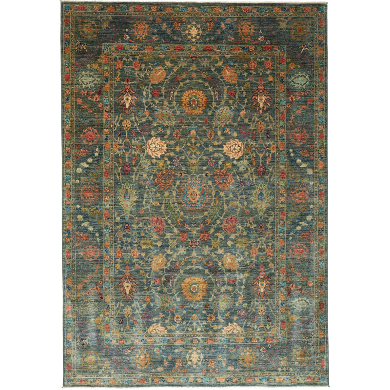 Rug Shahi Fine Pakistan 202x295 Petrol Blue Tea