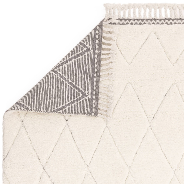Tappeto Fes geometrico crema e grigio chiaro 200
