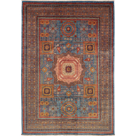 Rug Mamlouk Pakistan 211x304 Teal Blue Terracot