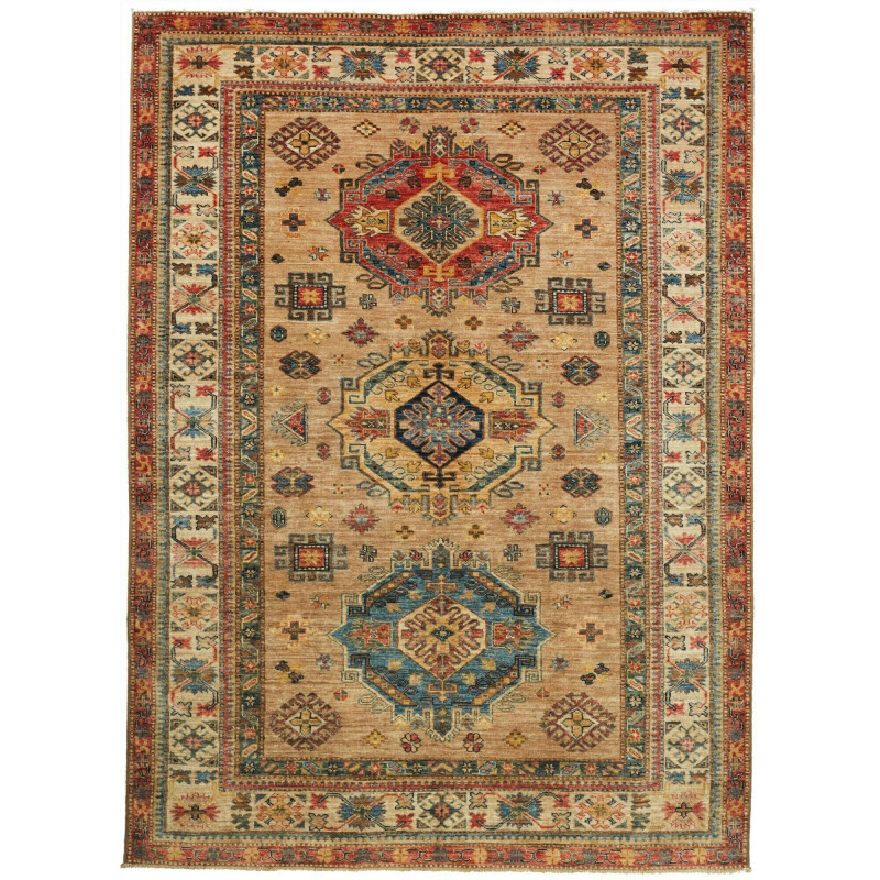 Rug Kazak Fine Pakistan 167x234 Beige Red