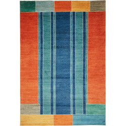 Rug Barjesta Pakistan 196x286 Rust Orange Navy