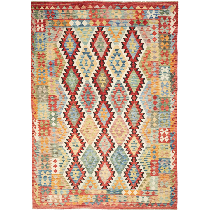 Hand Made Rug Kilim Afghanistan 205x293 Red Mul