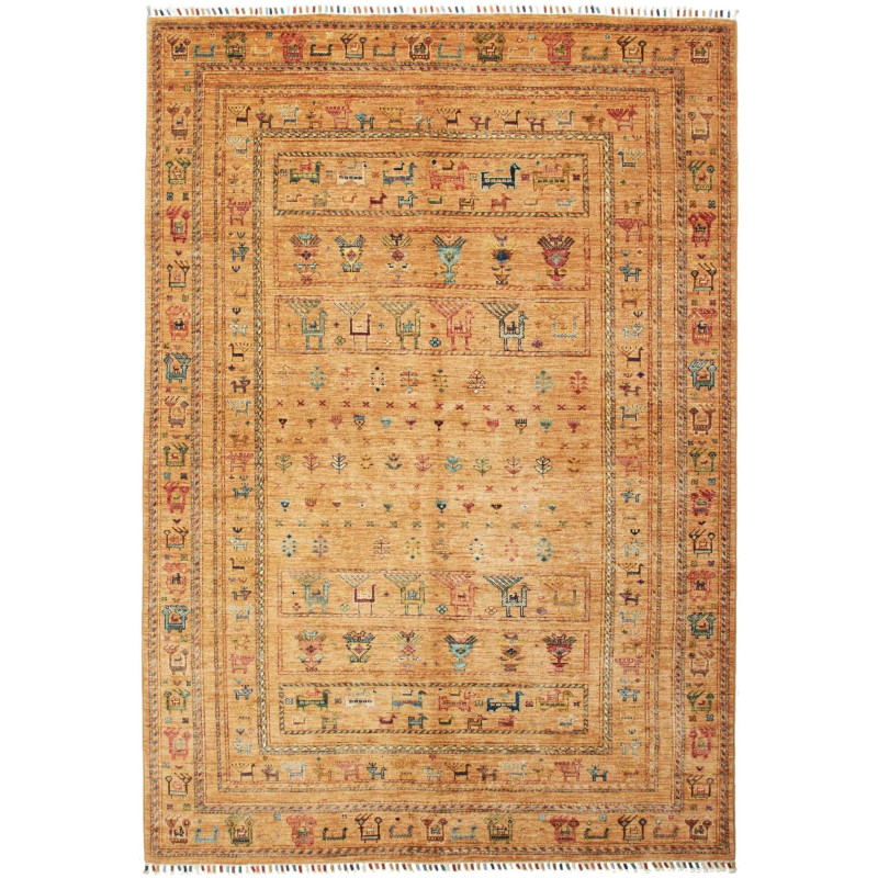 Rug Rubin Pakistan 170x243 Ochre Blue