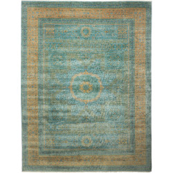 Rug Mamlouk Pakistan 272x356 Aqua Ochre