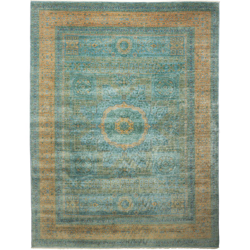 Rug Mamlouk Pakistan 272x356 Aqua Ochre