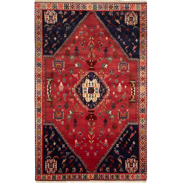 Tappeto Originale Shiraz Persia 177x280 Rosso B