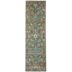 Rug Shahi Fine Pakistan 83x298 Petrol Green Bur