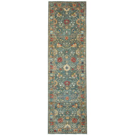 Rug Shahi Fine Pakistan 83x298 Petrol Green Bur