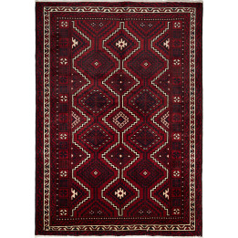 Hand Made Rug Lori Persia 222x302 Burgundy Blac