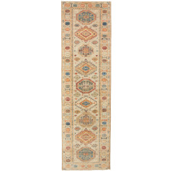 Rug Kazak Fine Pakistan 81x291 Beige Blue