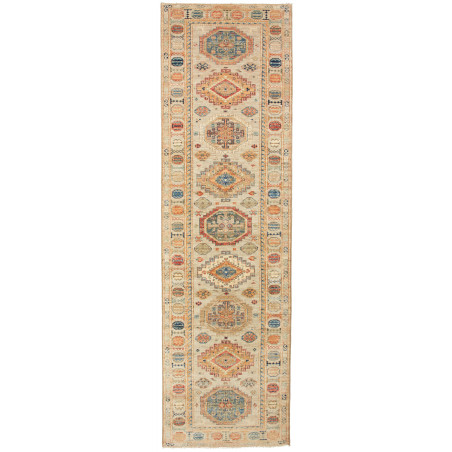 Rug Kazak Fine Pakistan 81x291 Beige Blue