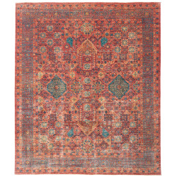 Rug Mamlouk Pakistan 249x294 Terracotta Turquoi