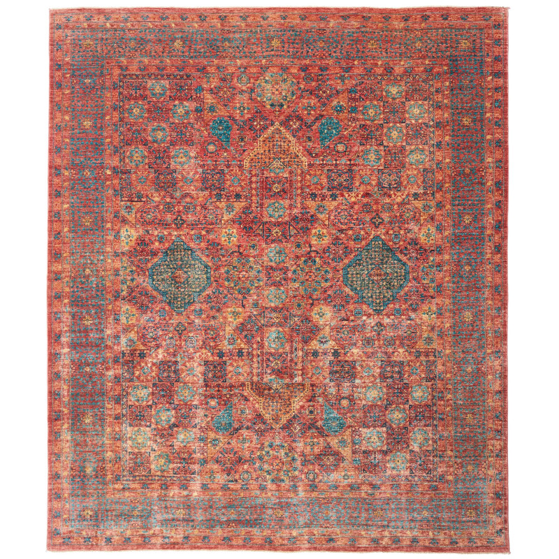 Rug Mamlouk Pakistan 249x294 Terracotta Turquoi
