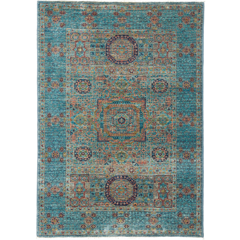 Rug Mamlouk Pakistan 81x115 Peacock Blue Turquo