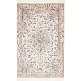 Hand Made Rug Nain 9la Persia 132x208 Ivory Blu