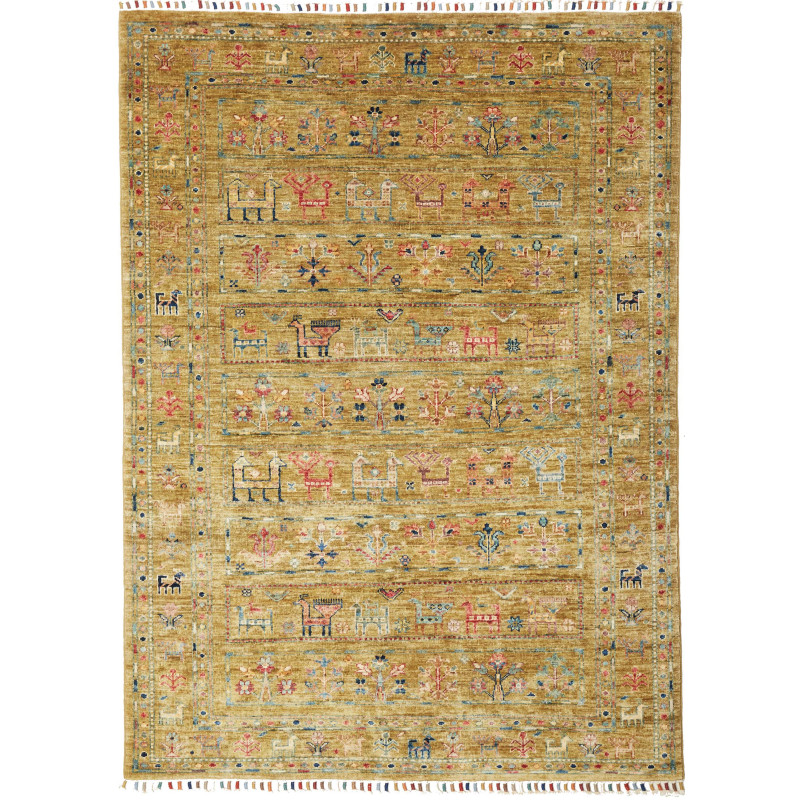 Rug Rubin Pakistan 125x172 Ochre Yellow Golden