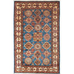 Rug Kazak Fine Pakistan 101x151 Blue Beige