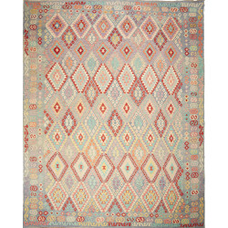 Rug Kilim Afghanistan 368x442 Grey-blue Turquoi