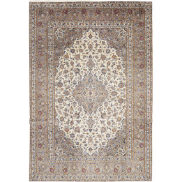 Hand Made Rug Kashan Persia 207x300 Ivory Beige