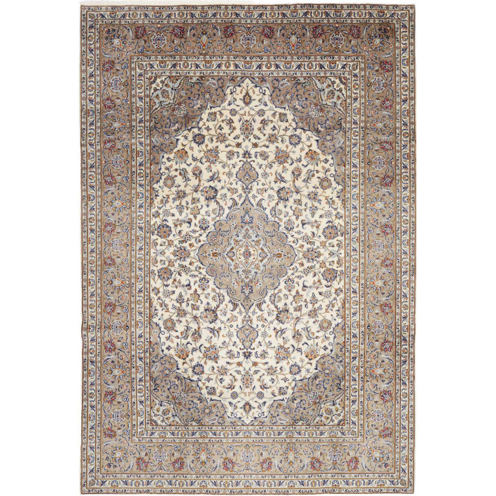 Tappeto Originale Kashan Persia 207x300 Avorio