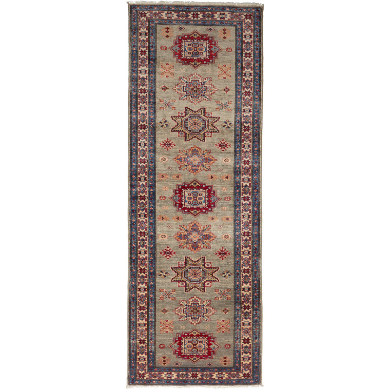 Rug Kazak Fine Pakistan 80x235 Sage Green Deep