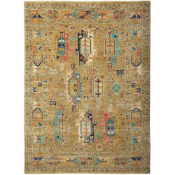 Rug Tribal Pakistan 172x233 Golden Brown Peacoc