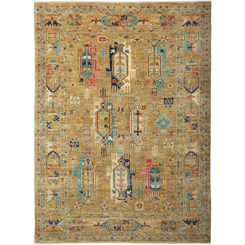 Rug Tribal Pakistan 172x233 Golden Brown Peacoc