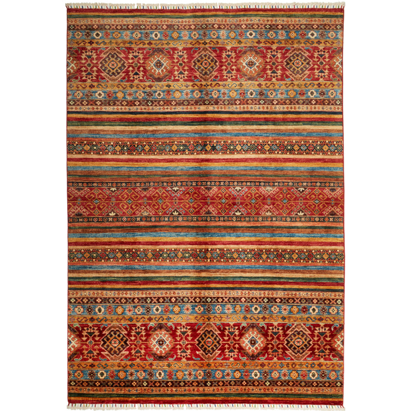 Rug Samarkand Pakistan 175x251 Rust Blue Ocher