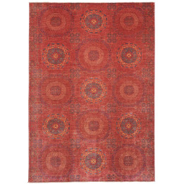 Hand Made Rug Kairo Pakistan 204x293 Red Blue