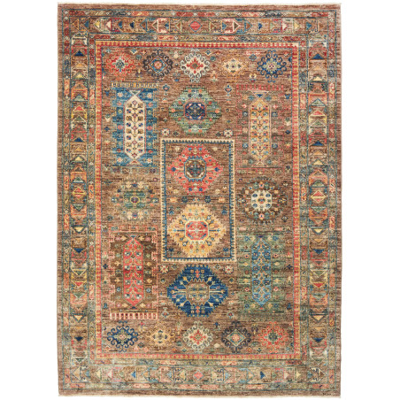 Rug Tribal Pakistan 145x205 Brown Blue Red Yell