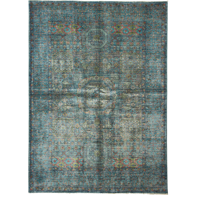 Rug Mamlouk Pakistan 170x235 Teal Blue Aqua Gre