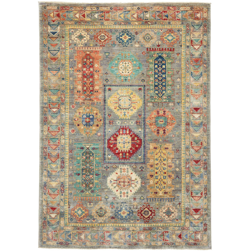 Rug Tribal Pakistan 165x238 Grey Blue Terracott