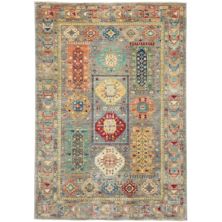 Rug Tribal Pakistan 165x238 Grey Blue Terracott