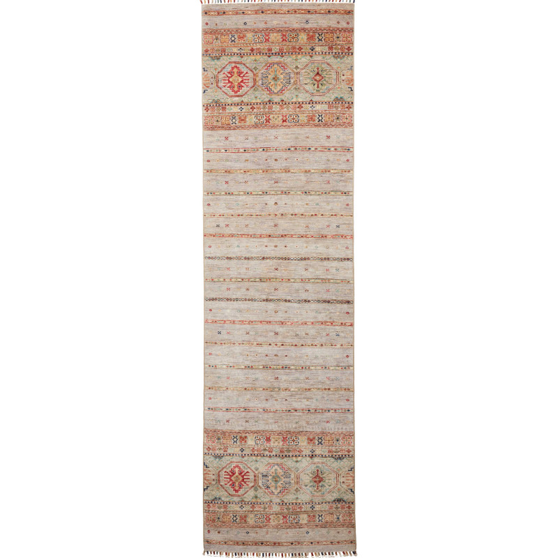 Rug Rubin Pakistan 80x292 Beige Grey Terracotta