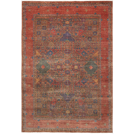 Rug Mamlouk Pakistan 205x297 Terracotta Red Blu