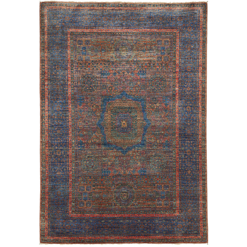 Rug Mamlouk Pakistan 145x207 Blue Brown Rust Te