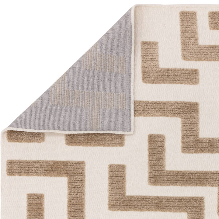 Rug Freja geometric beige ivory 80x150 cm
