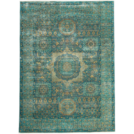 Rug Mamlouk Pakistan 169x233 Teal Gold Greenish