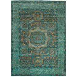 Rug Mamlouk Pakistan 169x238 Petrol Blue Gold B