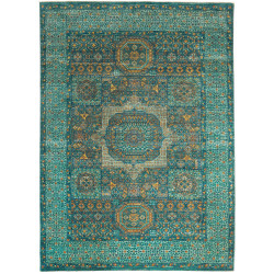 Rug Mamlouk Pakistan 157x203 Turquoise Gold Och