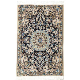 Hand Made Rug Nain 9la Persia 60x93 Dark Blue I