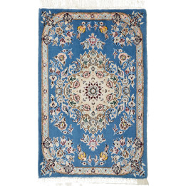 Hand Made Rug Nain 9la Persia 60x96 Blue Beige